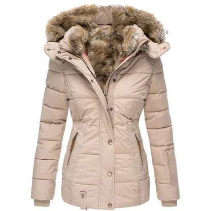 Dames Winterjas Lange Warme Met Capuchon