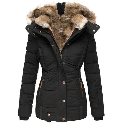 Dames Winterjas Lange Warme Met Capuchon