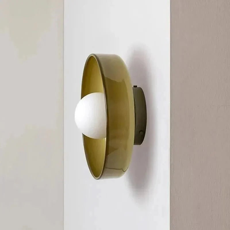 Glazen Plafondlamp Scandinavische Stijl Groen Geel Wit – Sfeervolle Verlichting voor Woonkamer Slaapkamer