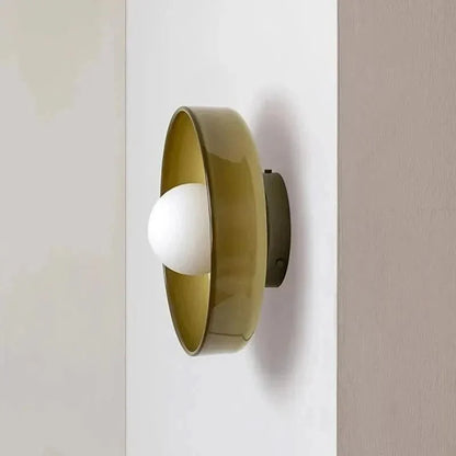 Glazen Plafondlamp Scandinavische Stijl Groen Geel Wit – Sfeervolle Verlichting voor Woonkamer Slaapkamer