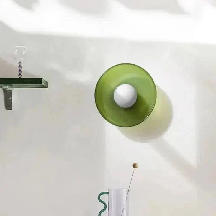 Glazen Plafondlamp Scandinavische Stijl Groen Geel Wit – Sfeervolle Verlichting voor Woonkamer Slaapkamer