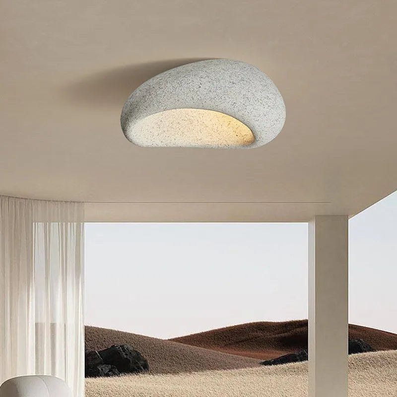 Vierkante Plafondlamp Metaal 45x52cm Minimalistisch Scandinavisch Design Moderne Woonkamer Slaapkamer Verlichting Wabi-Sabi Zen Stijl