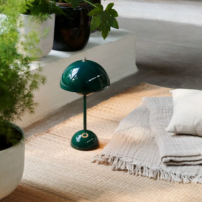 Paddenstoel Tafellamp Dimbaar Touch 30cm LED Bureaulamp Oplaadbaar Metaal Modern Design Leeslamp Sfeerlamp Geel