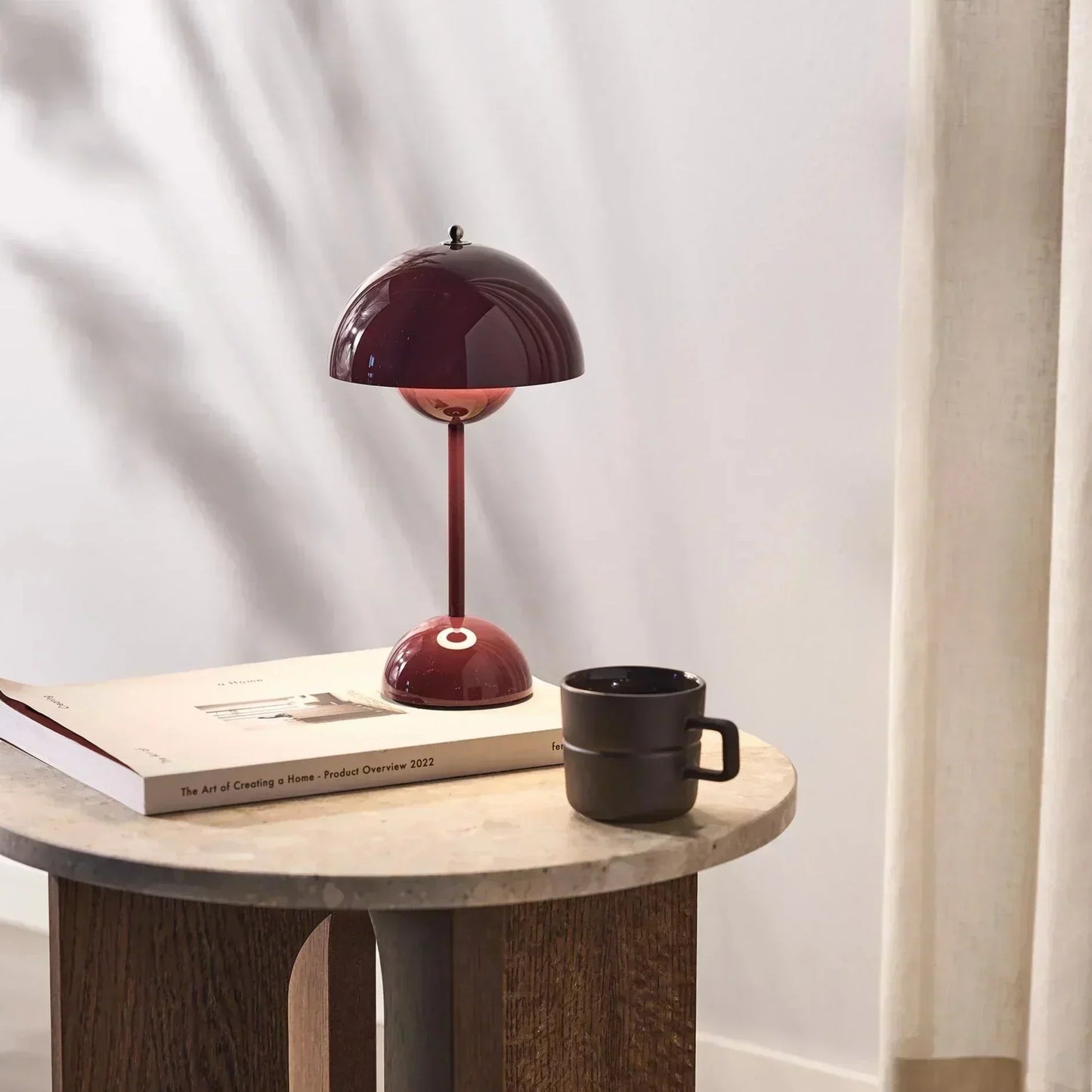 Paddenstoel Tafellamp Dimbaar Touch 30cm LED Bureaulamp Oplaadbaar Metaal Modern Design Leeslamp Sfeerlamp Geel