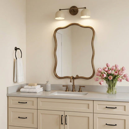 Metalen Wandlamp met Bolvormige Kap – Scandinavische Sfeerlamp voor Badkamer Slaapkamer Woonkamer – Moderne Wandverlichting Zwart Goud Messing