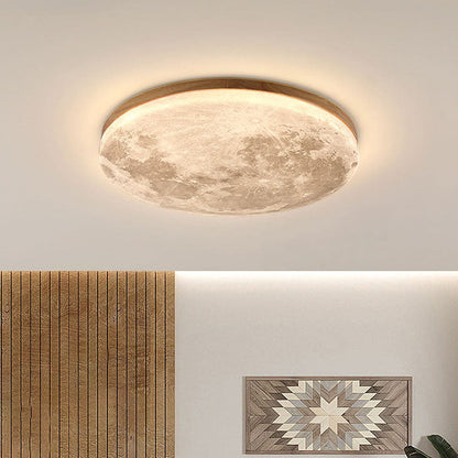 LED Plafondlamp Maanontwerp Hout Acryl Rond 26-48cm Slaapkamer Woonkamer Plafondlamp Maanlamp LED Verlichting Modern Interieur