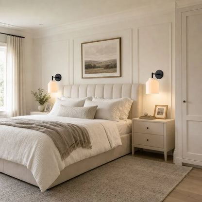 Metalen Wandlamp Minimalistisch Mat Afwerking Scandinavische Stijl Sfeerlicht voor Slaapkamer Gang Woonkamer Interieur