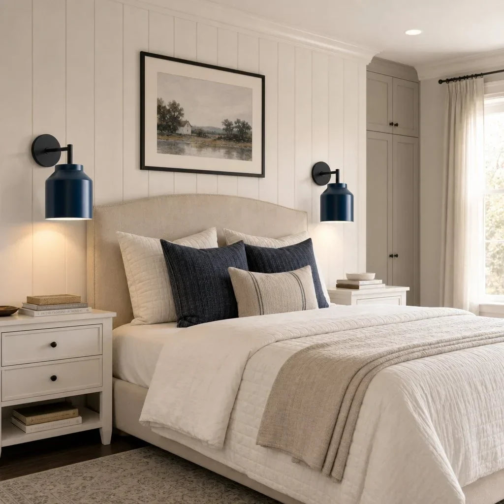 Metalen Wandlamp Minimalistisch Mat Afwerking Scandinavische Stijl Sfeerlicht voor Slaapkamer Gang Woonkamer Interieur