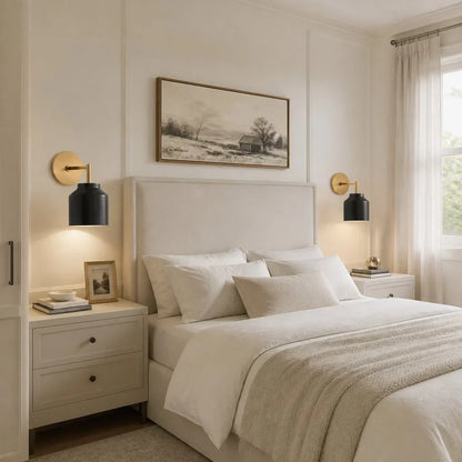 Metalen Wandlamp Minimalistisch Mat Afwerking Scandinavische Stijl Sfeerlicht voor Slaapkamer Gang Woonkamer Interieur