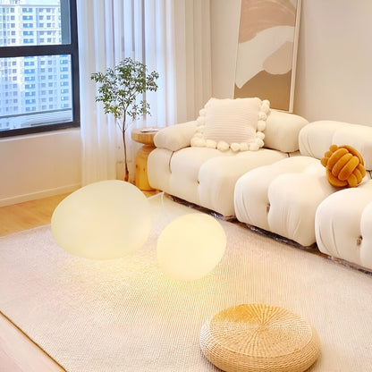 Steen Tafellamp LED 3-Kleuren PE Sfeerlamp 22cm Woonkamer Slaapkamer Scandinavisch Organisch Nachtlamp Dimbaar