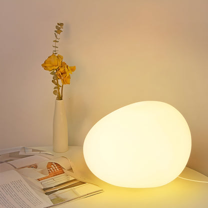 Steen Tafellamp LED 3-Kleuren PE Sfeerlamp 22cm Woonkamer Slaapkamer Scandinavisch Organisch Nachtlamp Dimbaar