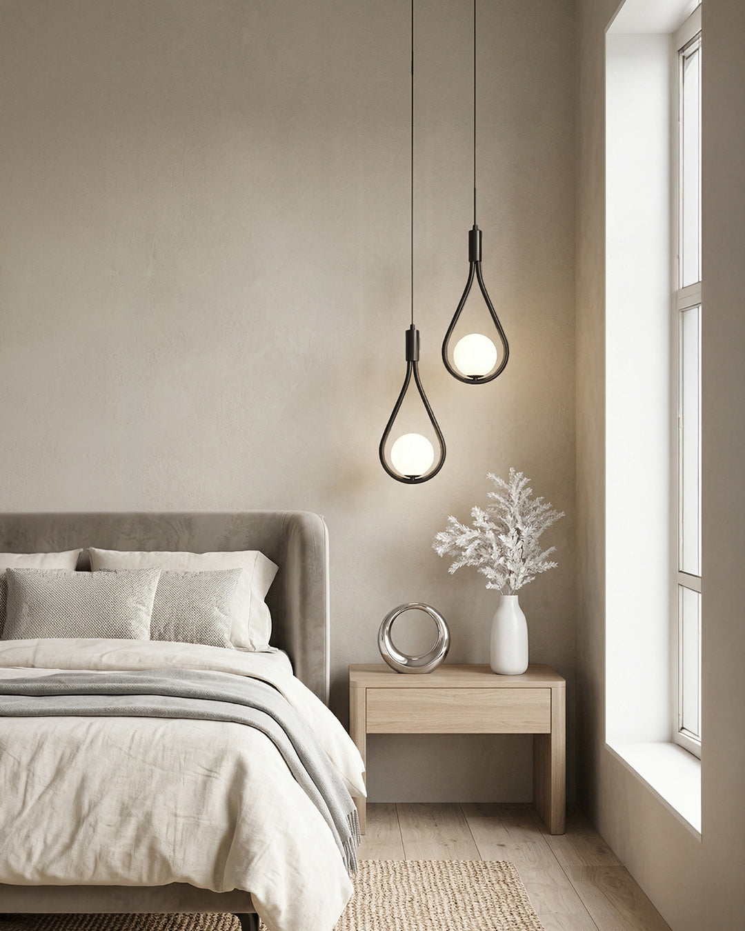 Nordic Drop Hanglamp Minimalistische Druppelvorm Glas Moderne Verlichting voor Eetkamer & Keukeneiland
