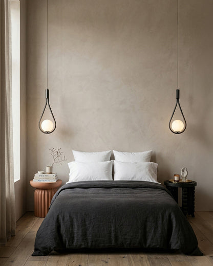 Nordic Drop Hanglamp Minimalistische Druppelvorm Glas Moderne Verlichting voor Eetkamer & Keukeneiland
