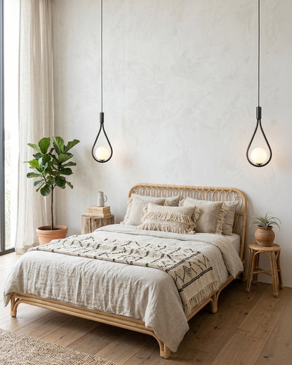 Nordic Drop Hanglamp Minimalistische Druppelvorm Glas Moderne Verlichting voor Eetkamer & Keukeneiland