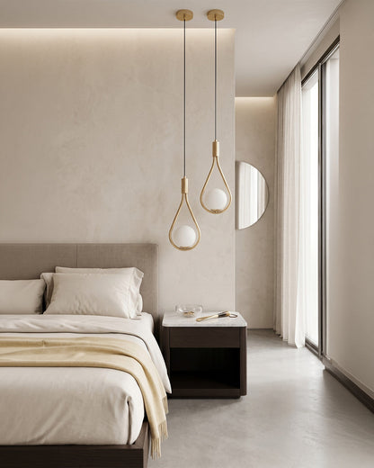Nordic Drop Hanglamp Minimalistische Druppelvorm Glas Moderne Verlichting voor Eetkamer & Keukeneiland