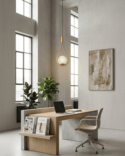 Nordic Drop Hanglamp Minimalistische Druppelvorm Glas Moderne Verlichting voor Eetkamer & Keukeneiland