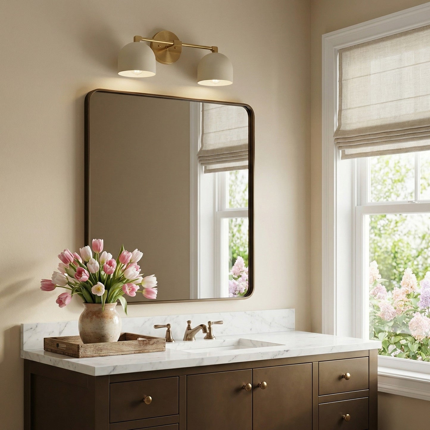 Metalen Wandlamp met Bolvormige Kap – Scandinavische Sfeerlamp voor Badkamer Slaapkamer Woonkamer – Moderne Wandverlichting Zwart Goud Messing
