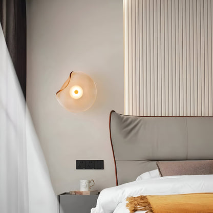 Wandlamp Gebogen Glas LED Sculpturaal Nordisch Goud Zwart 25cm Woonkamer Slaapkamer