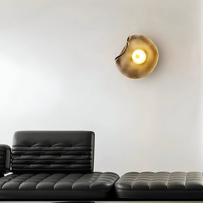 Wandlamp Gebogen Glas LED Sculpturaal Nordisch Goud Zwart 25cm Woonkamer Slaapkamer