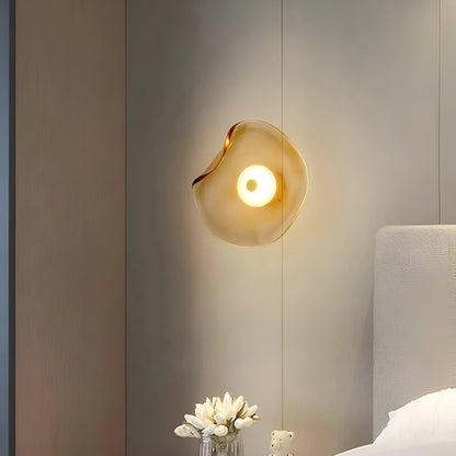 Wandlamp Gebogen Glas LED Sculpturaal Nordisch Goud Zwart 25cm Woonkamer Slaapkamer