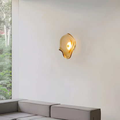 Wandlamp Gebogen Glas LED Sculpturaal Nordisch Goud Zwart 25cm Woonkamer Slaapkamer