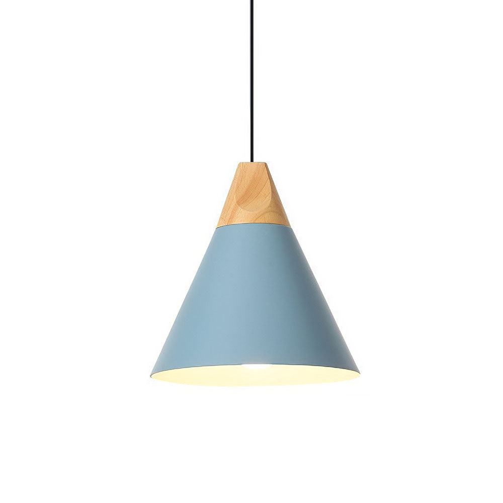 Hanglamp Hout Aluminium E27 Kleurrijk Eetkamer Woonkamer Keuken Designlamp Modern