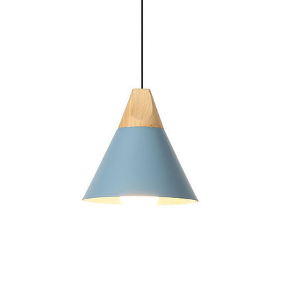 Hanglamp Hout Aluminium E27 Kleurrijk Eetkamer Woonkamer Keuken Designlamp Modern