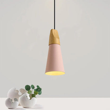 Hanglamp Hout Aluminium E27 Kleurrijk Eetkamer Woonkamer Keuken Designlamp Modern