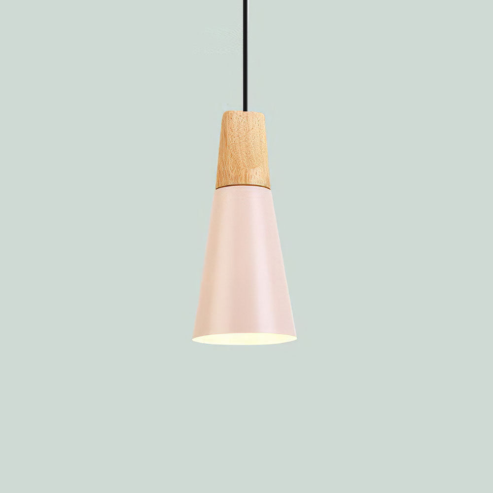 Hanglamp Hout Aluminium E27 Kleurrijk Eetkamer Woonkamer Keuken Designlamp Modern