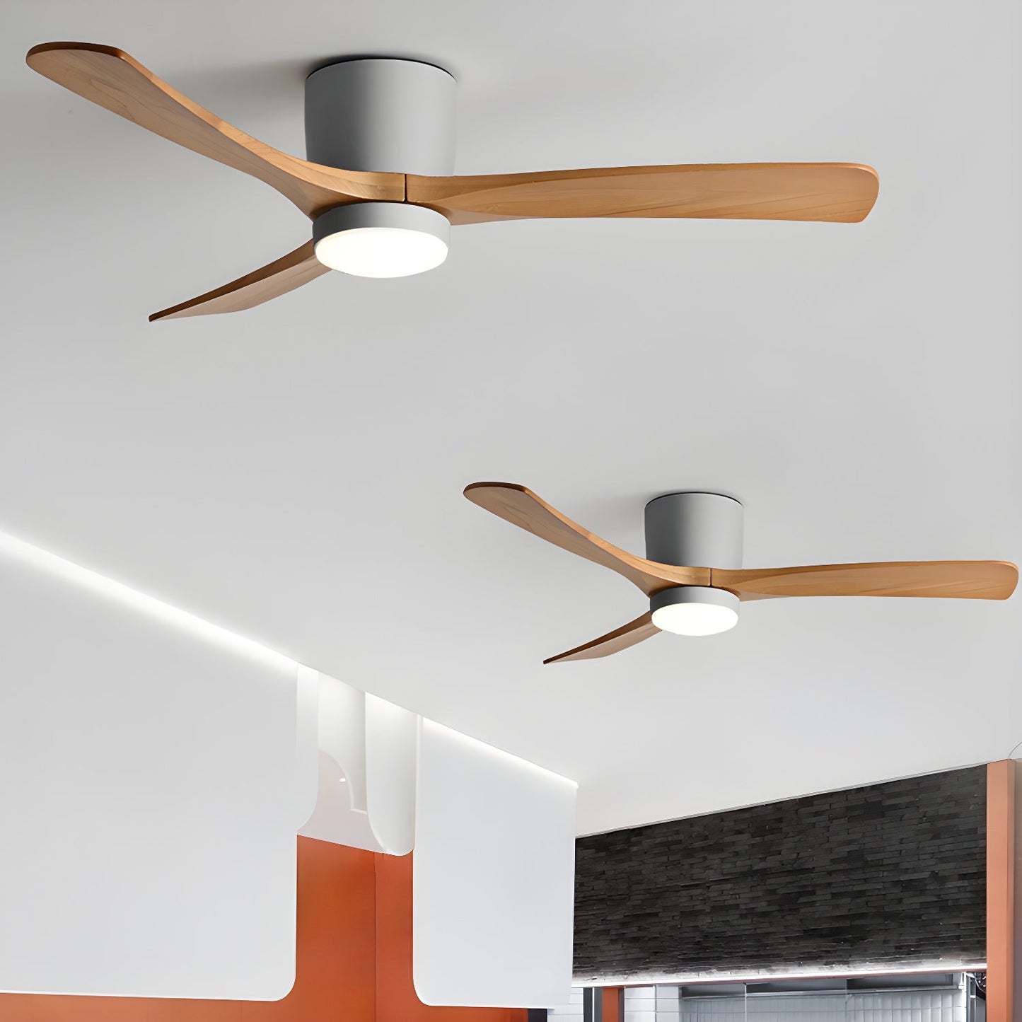 Plafondventilator met verlichting Scandinavisch houtdesign 106/122/132 cm dimbaar met afstandsbediening plafondventilator met LED-lamp houten bladen woonkamer slaapkamer eetkamer