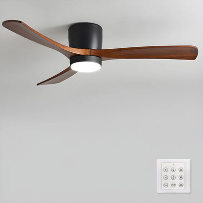 Plafondventilator met led verlichting en houten bladen – Scandinavisch design