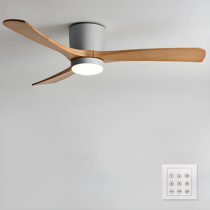 Plafondventilator met led verlichting en houten bladen – Scandinavisch design