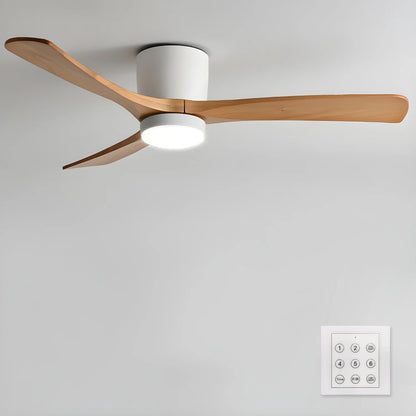 Plafondventilator met led verlichting en houten bladen – Scandinavisch design