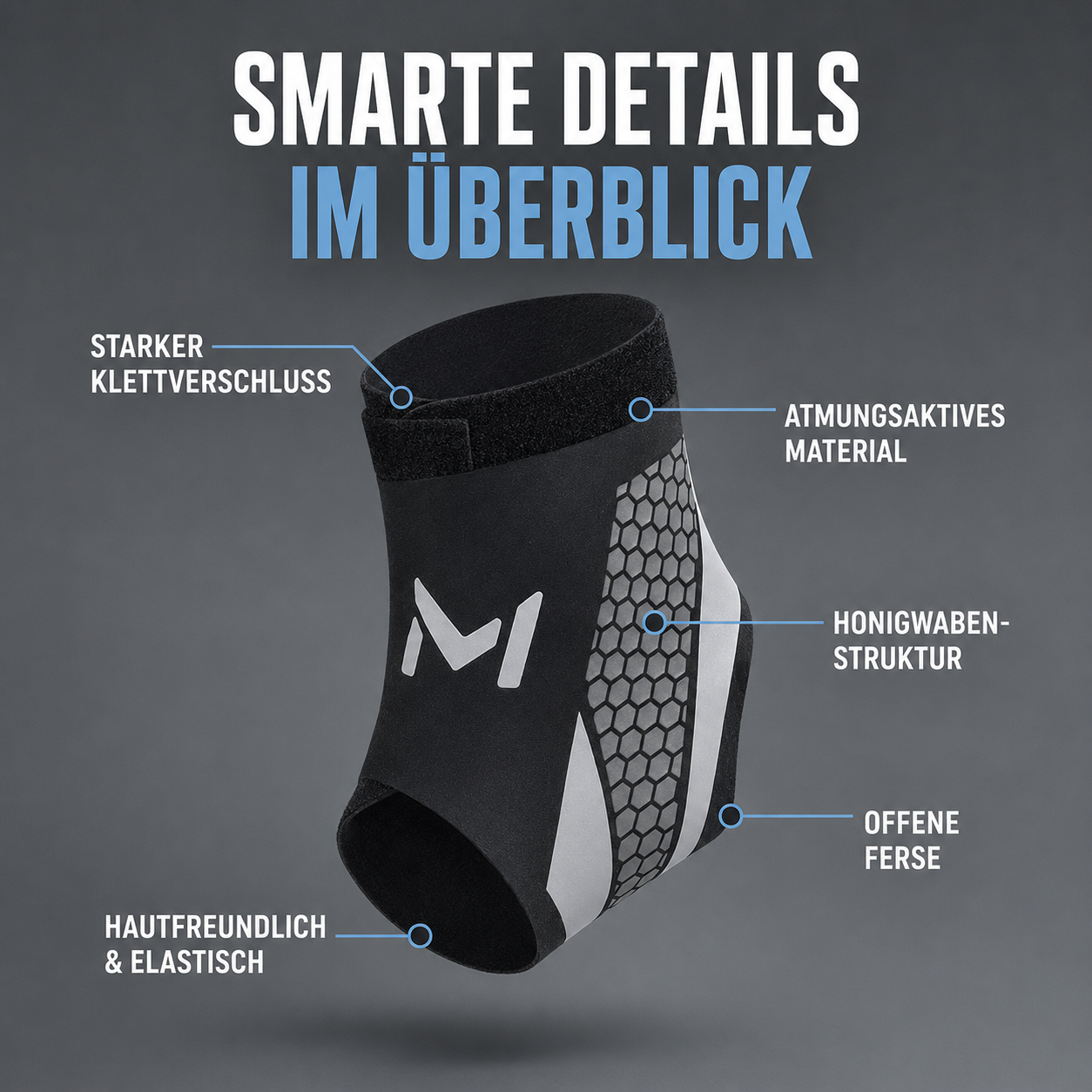 Verstelbare Enkelbrace voor Sport en Herstel – Flexibele Ondersteuning met Compressie