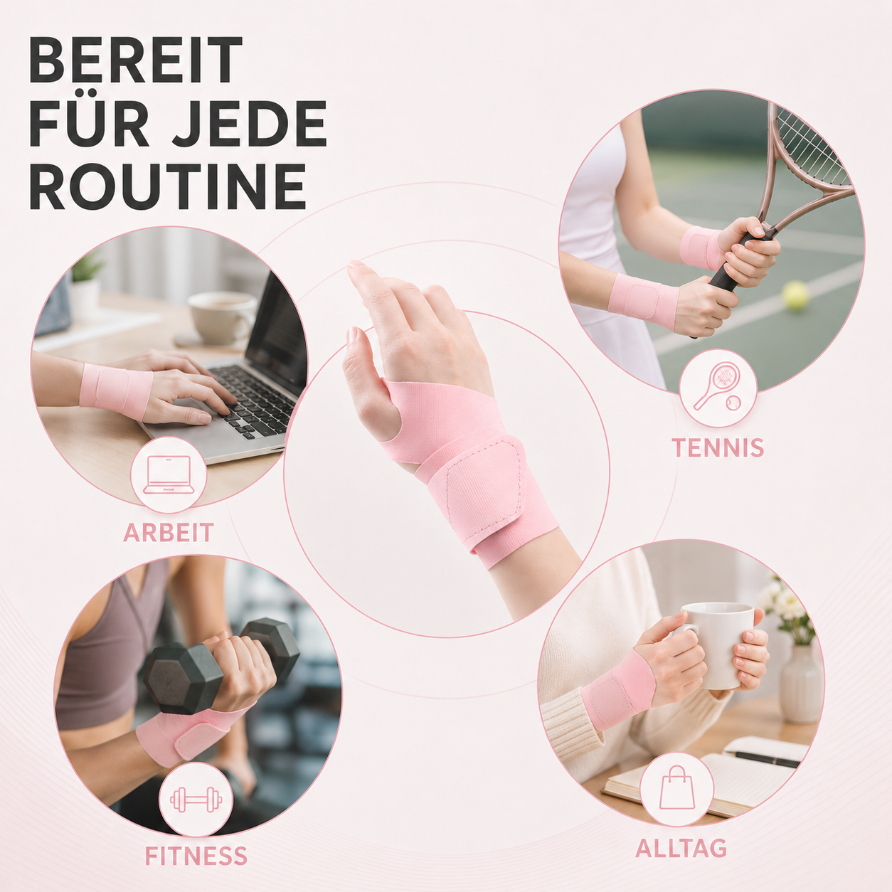Polsbrace Ultralight — Ademende Nylon Handsteun met Verstelbare Sluiting voor Training en Dagelijks Gebruik