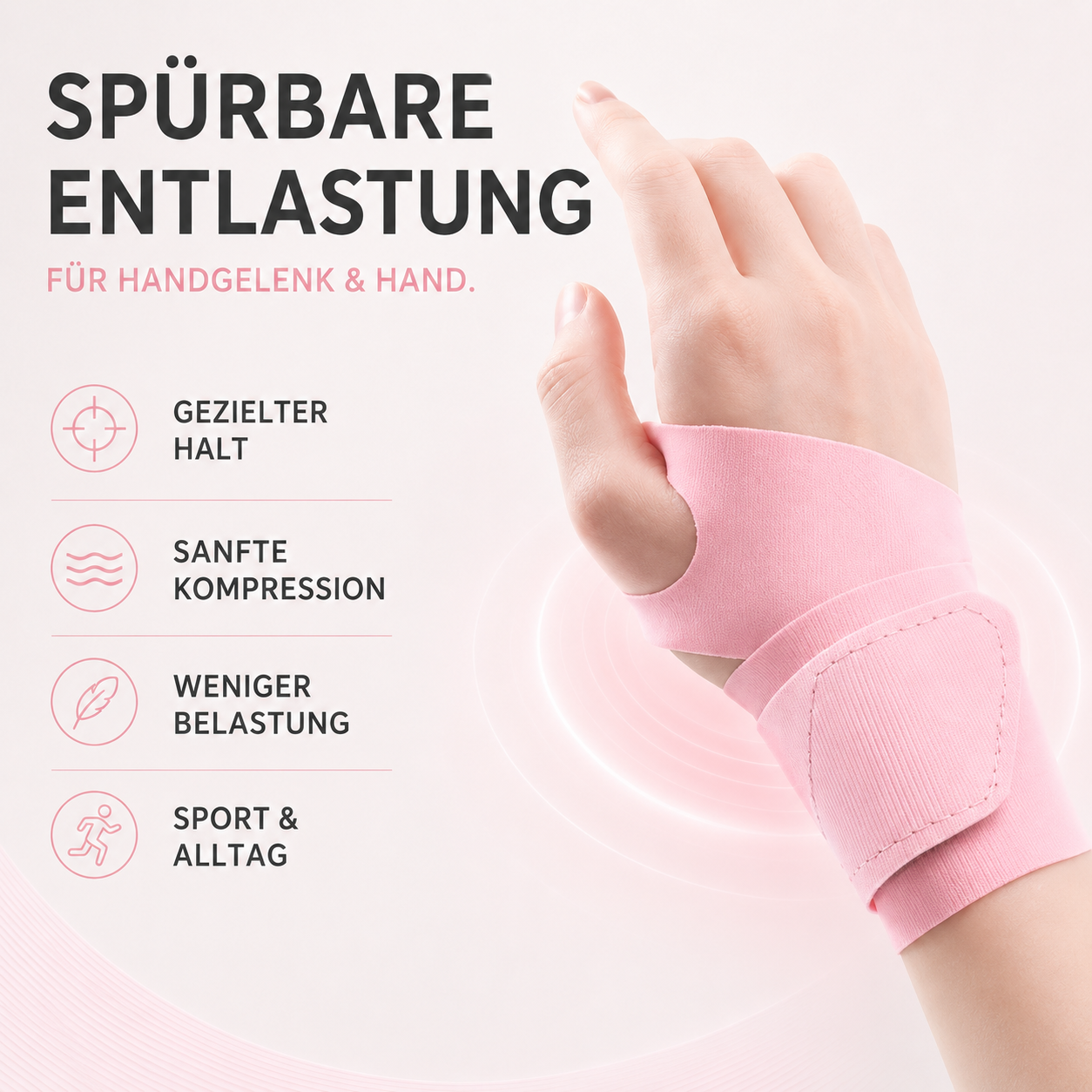 Polsbrace Ultralight — Ademende Nylon Handsteun met Verstelbare Sluiting voor Training en Dagelijks Gebruik
