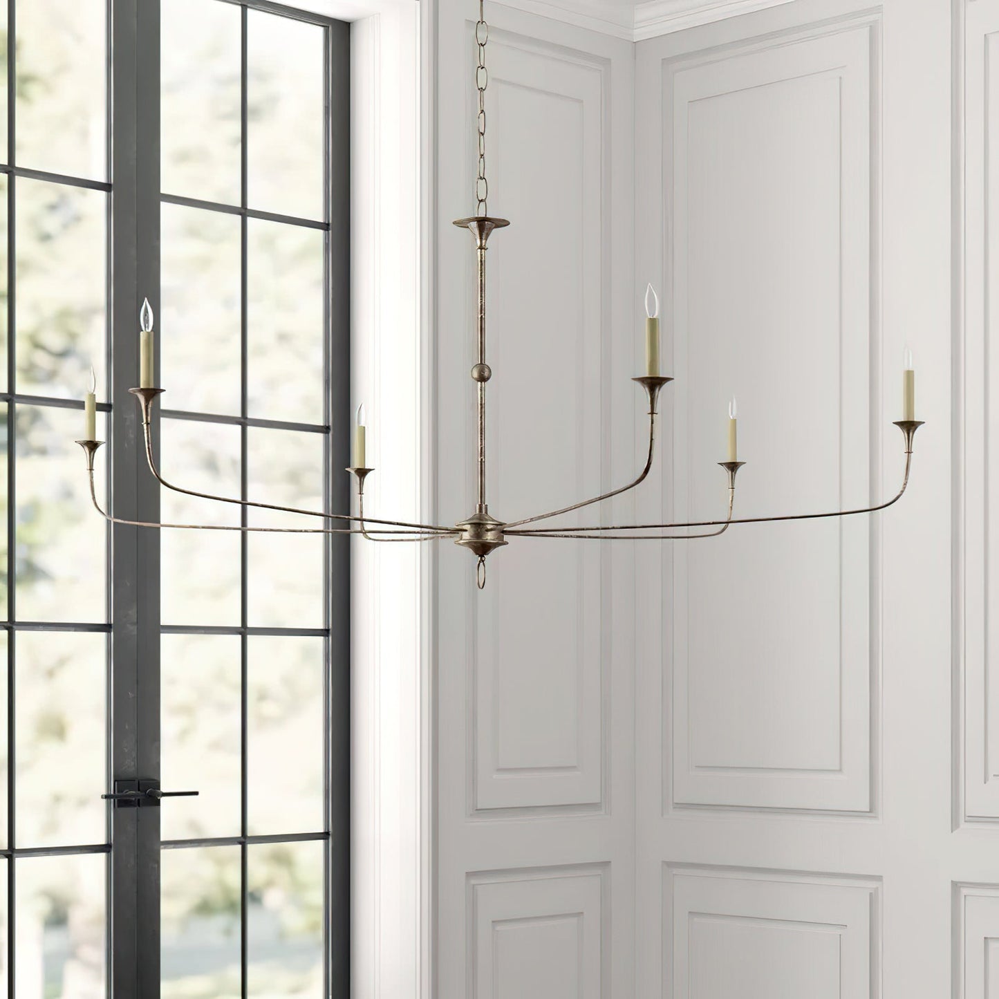 Kaarslamp Kroonluchter Messing Metaal Goud Zwart Wit Nikkel Woonkamer Eetkamer 5 6 Armen Hanglamp Vintage Kaarsenkroonluchter