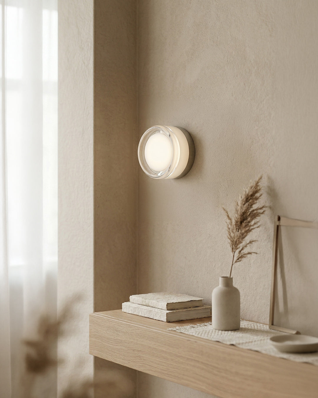 Minimalistische LED-Wandlamp Rond Aluminium Acryl Diffuus Licht Warm Wit Modern Design Compact Slaapkamer Gang Accentverlichting