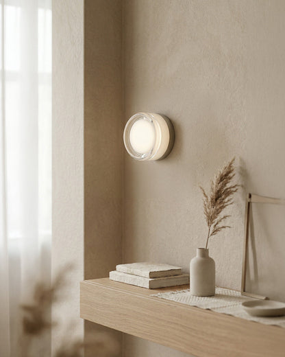 Minimalistische LED-Wandlamp Rond Aluminium Acryl Diffuus Licht Warm Wit Modern Design Compact Slaapkamer Gang Accentverlichting