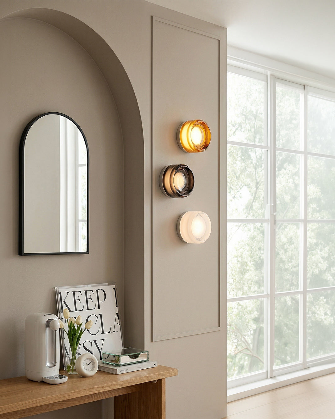 Minimalistische LED-Wandlamp Rond Aluminium Acryl Diffuus Licht Warm Wit Modern Design Compact Slaapkamer Gang Accentverlichting