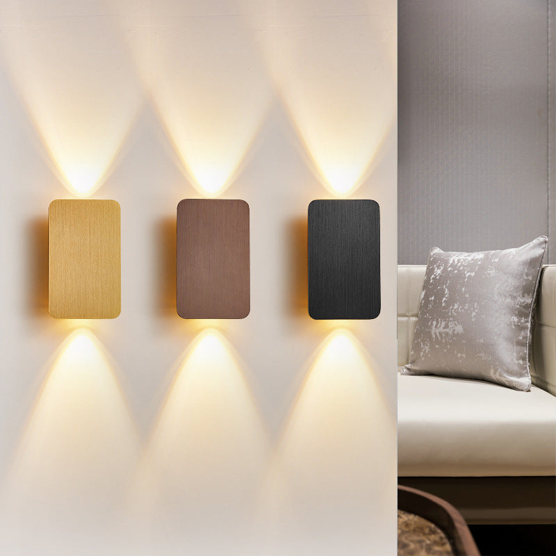 Moderne rechthoekige LED wandlamp voor binnen – strakke binnenwandverlichting in diverse kleuren