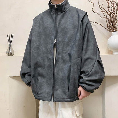 Kunstleder Jas Faux Suede Vintage Look