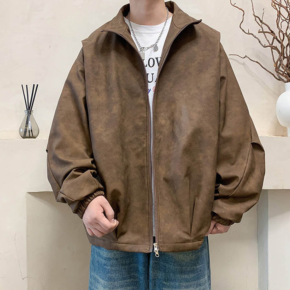 Kunstleder Jas Faux Suede Vintage Look