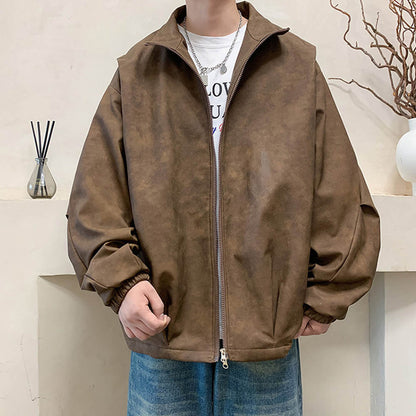 Kunstleder Jas Faux Suede Vintage Look