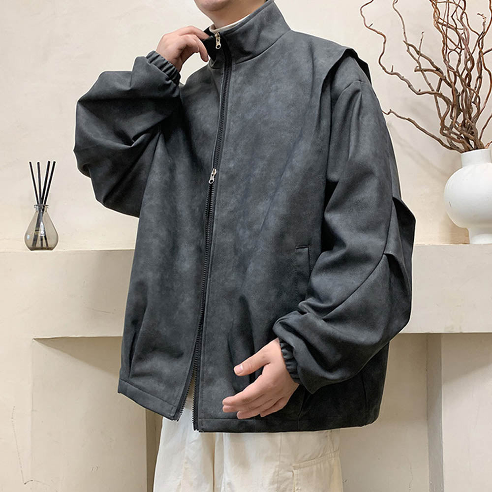 Kunstleder Jas Faux Suede Vintage Look