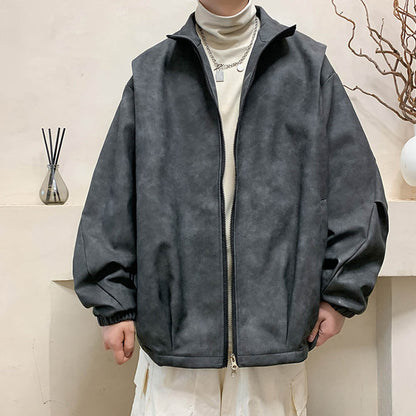 Kunstleder Jas Faux Suede Vintage Look