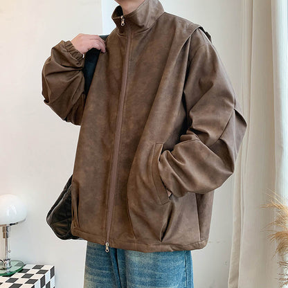 Kunstleder Jas Faux Suede Vintage Look