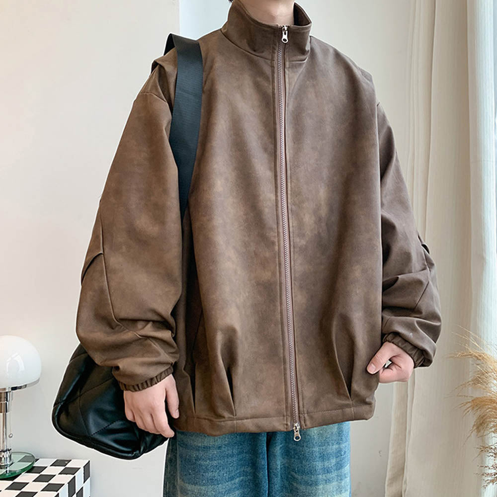 Kunstleder Jas Faux Suede Vintage Look