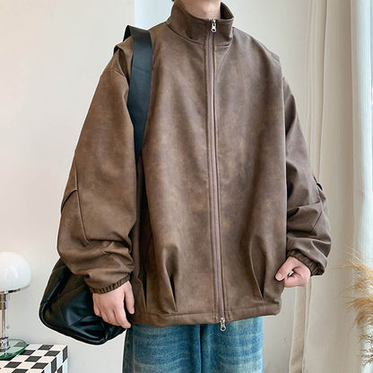 Kunstleder Jas Faux Suede Vintage Look