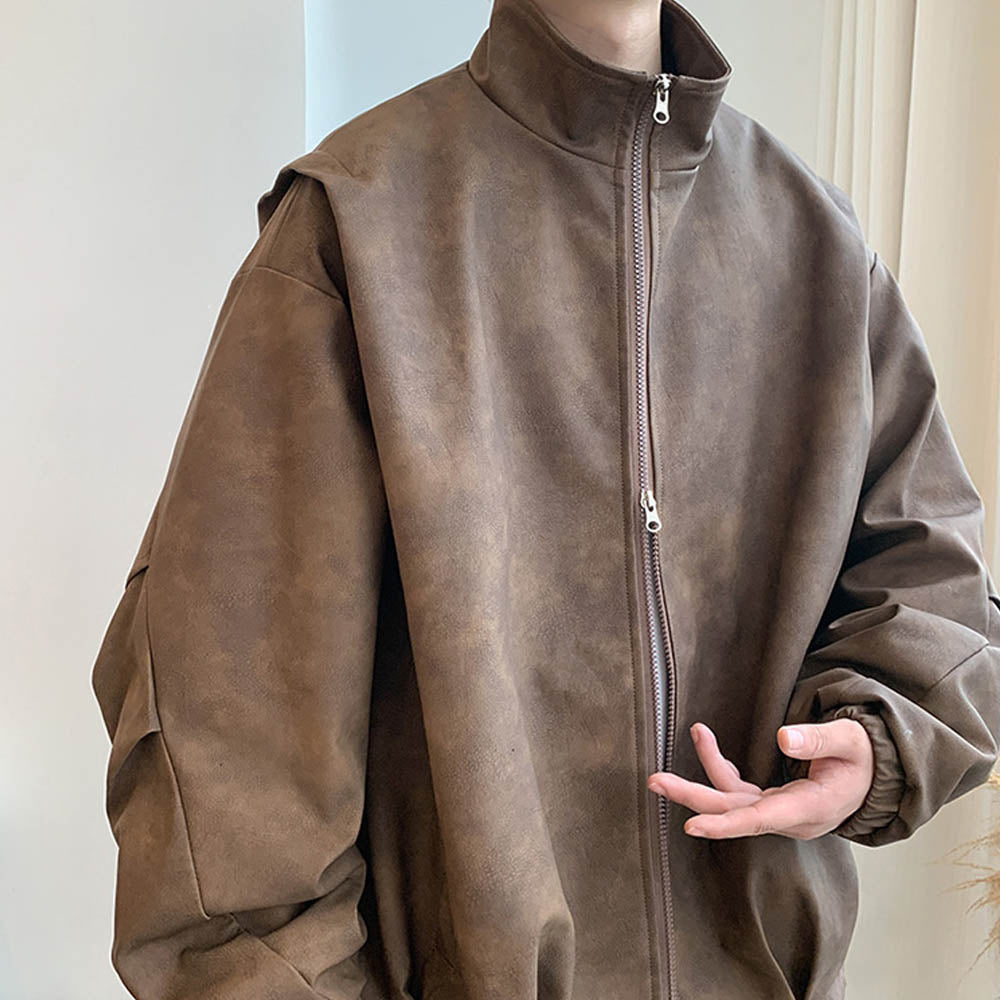 Kunstleder Jas Faux Suede Vintage Look